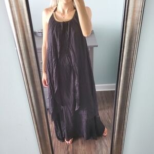 NEW Boho Me Black Maxi Beaded Dress